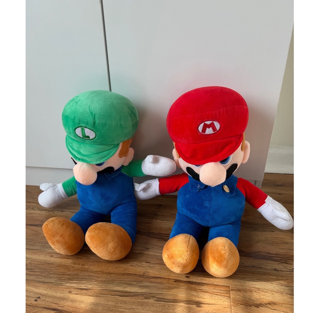 Nintendo Super Mario and Luigi Plush Toy Set Lissidoll Stuffed Figures 16 inch
